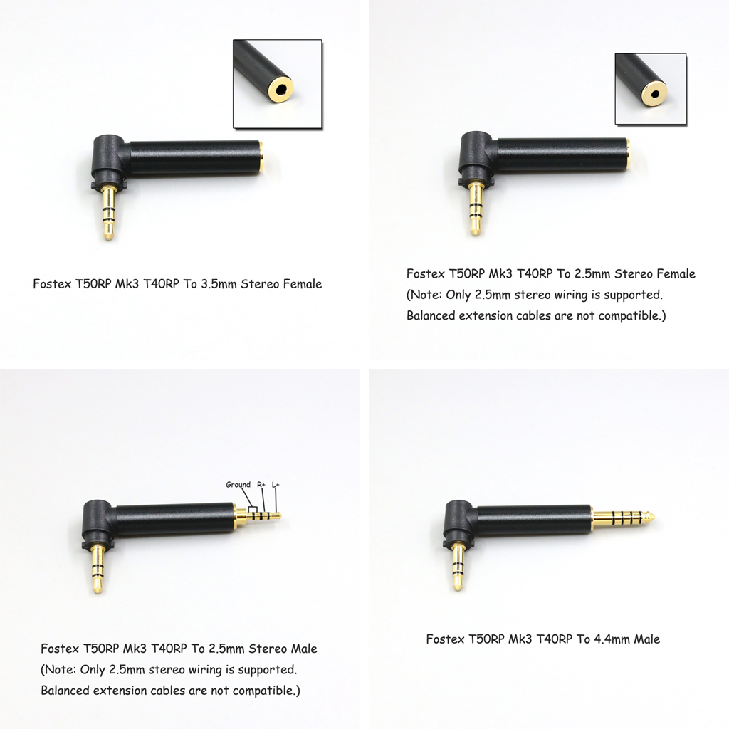 Headphone Converter 3.5mm 2.5mm Female Jack Adapter For Fostex T50RP Mk3 T40RP Mk2 T20RP Mk2 Dekoni Earphone