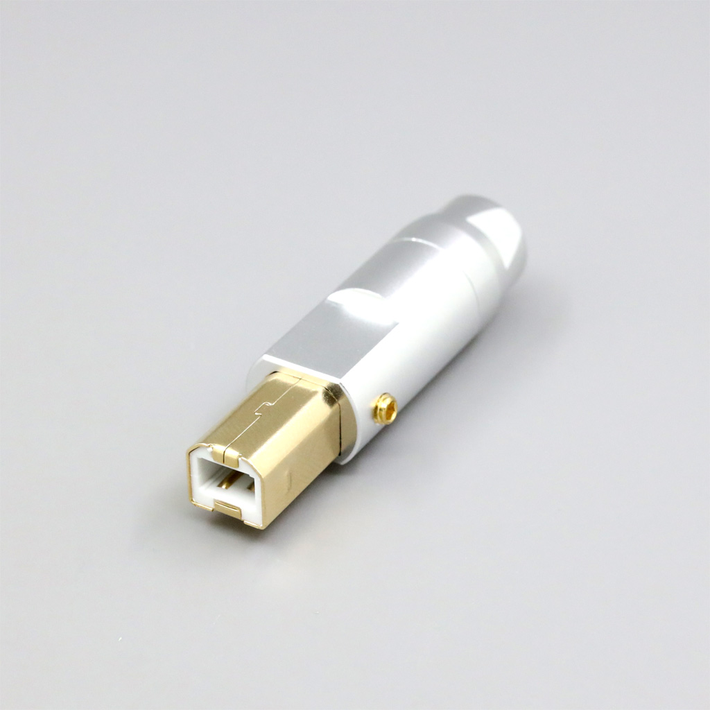 Metal Housing DIY Part Handmade USB 2.0 B Port Solder Adapter Plug For DAC Cable