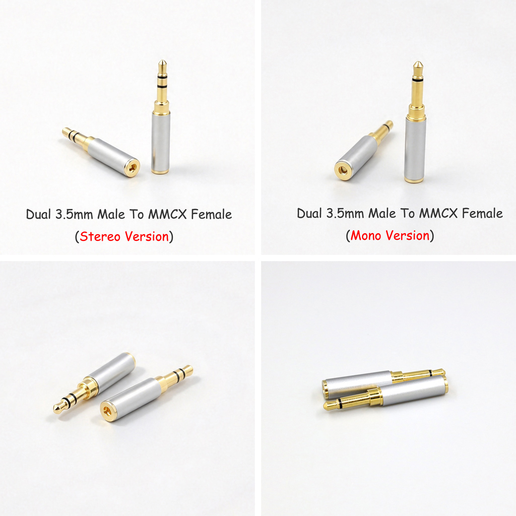 Headphone Converter 3.5mm To MMCX 0.78mm Female For Sivga SV023 ANSER LUAN Denon AH-D7200 Hifiman Sundara Ananda v3 HE1000se HE6se he400se