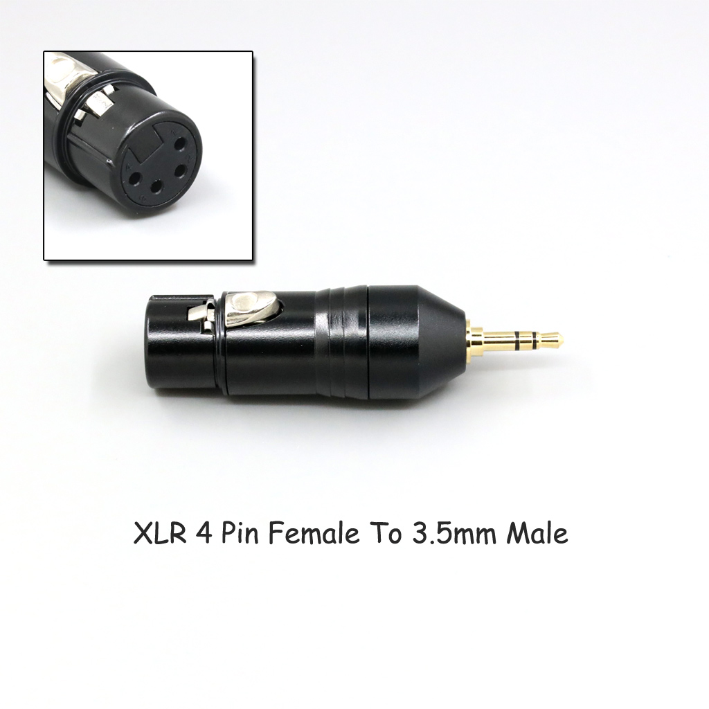 CNC High gloss Electroplated 4.4mm 3.5mm 2.5mm XLR 4pin 6.35mm Male To Female Converter Adapter Cable Resistance 0Ω to 300Ω