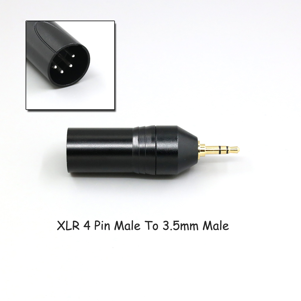 CNC High gloss Electroplated 4.4mm 3.5mm 2.5mm XLR 4pin 6.35mm Male To Female Converter Adapter Cable Resistance 0Ω to 300Ω