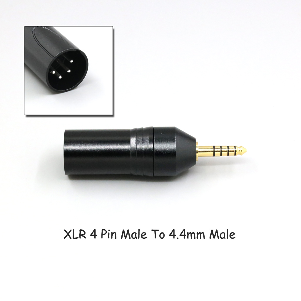 CNC High gloss Electroplated 4.4mm 3.5mm 2.5mm XLR 4pin 6.35mm Male To Female Converter Adapter Cable Resistance 0Ω to 300Ω