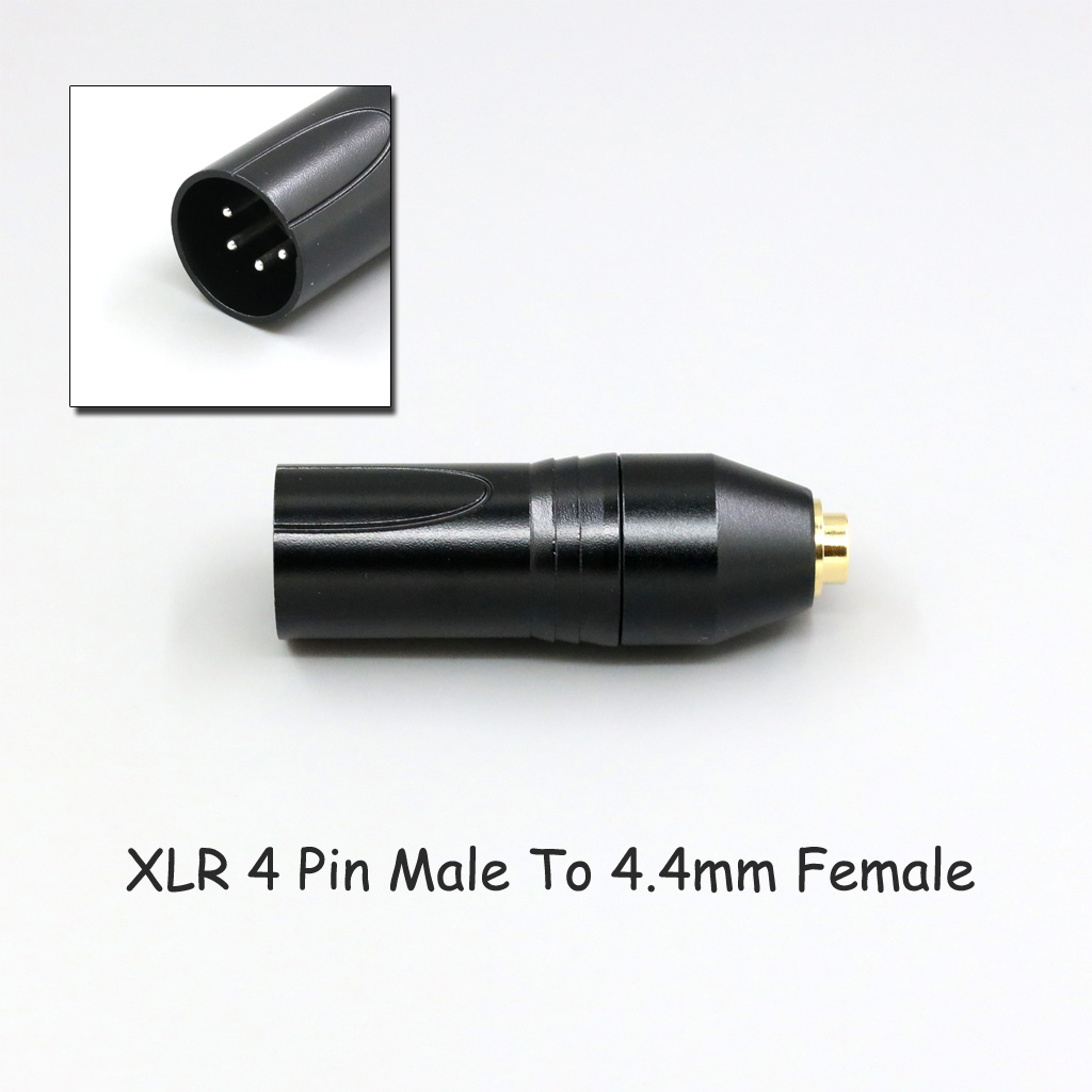CNC High gloss Electroplated 4.4mm 3.5mm 2.5mm XLR 4pin 6.35mm Male To Female Converter Adapter Cable Resistance 0Ω to 300Ω
