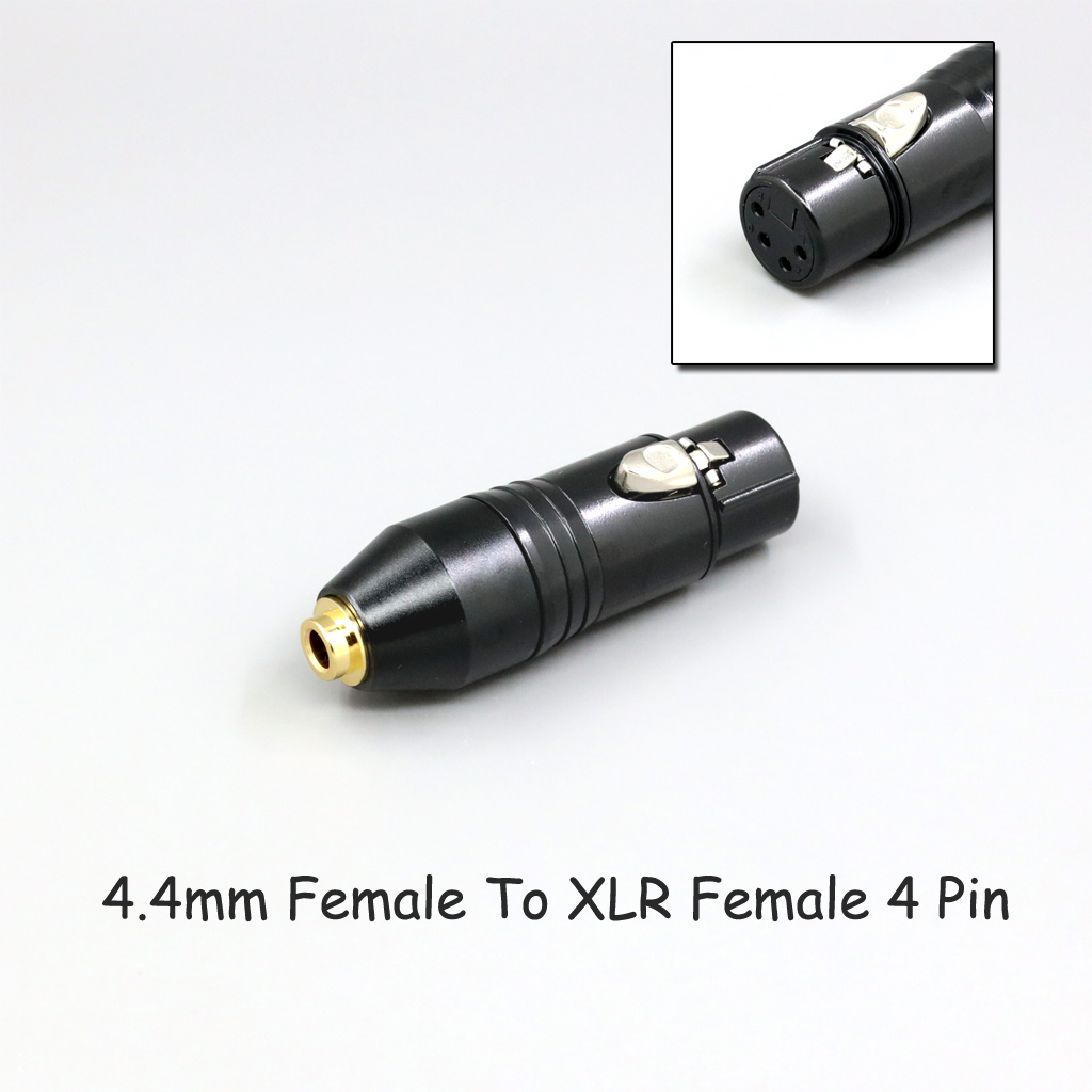 CNC High gloss Electroplated 4.4mm 3.5mm 2.5mm XLR 4pin 6.35mm Male To Female Converter Adapter Cable Resistance 0Ω to 300Ω