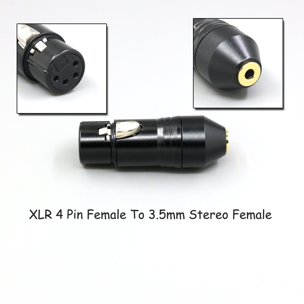 CNC High gloss Electroplated 4.4mm 3.5mm 2.5mm XLR 4pin 6.35mm Male To Female Converter Adapter Cable Resistance 0Ω to 300Ω