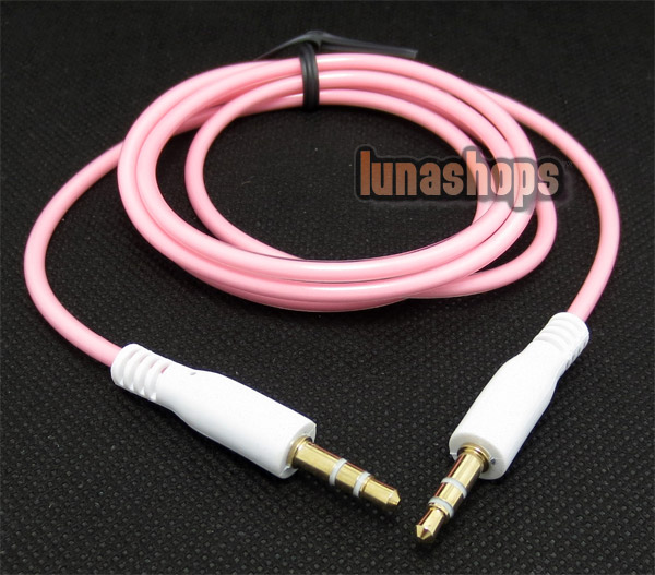 7 Color for choosing 3.5mm male to Male Audio Cable 100cm long Crystal Version JD4