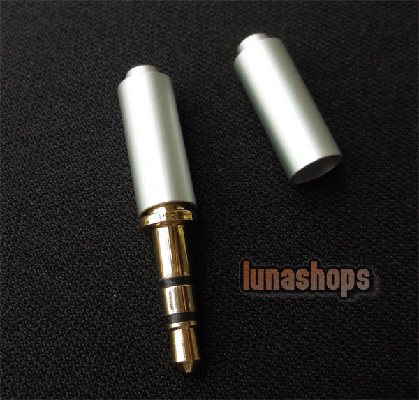 1pcs Silver Color Shell Housing For 3.5mm  Male Repair Pins 