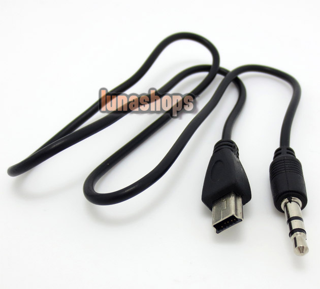 0.5m 3.5mm Male to USB Mini 5 Pin Tranfer Data Cable Adapter For LG MP3