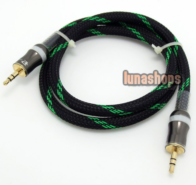 0.75m Hifi 3.5mm Pailiccs Male To Male Audio Belt Silver Cable 4N OFC 99.999%