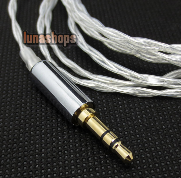 99.997% Pure Silver Wire 3.5mm Male to Male Upgrade cable for Monster Beats Studio