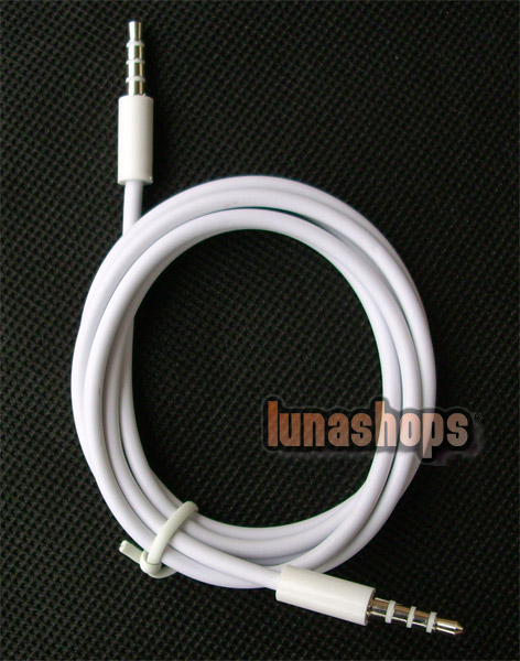 100cm 4 Pole 3.5mm Jack Male to Male Stereo Audio Cable Adapter For Iphone etc.