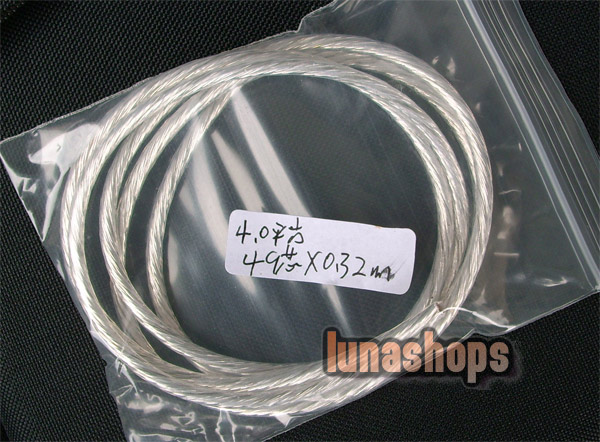 100cm Acrolink Silver Plated OCC Signal   Wire Cable 49 Pins × 0.32mm For DIY Hifi