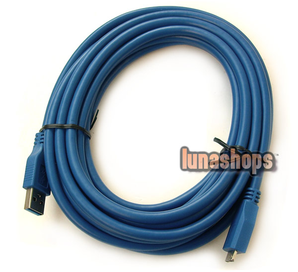 500cm Standard USB 3.0 Male Type A to Micro-B Plug Super-Speed Cable Adapter