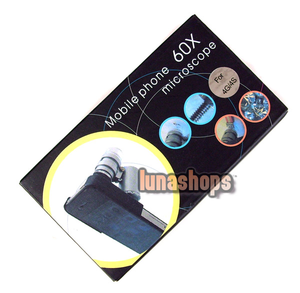 60X Zoom LED Cellphone Mobile Phone Microscope Micro Lens For iphone 4S 4G