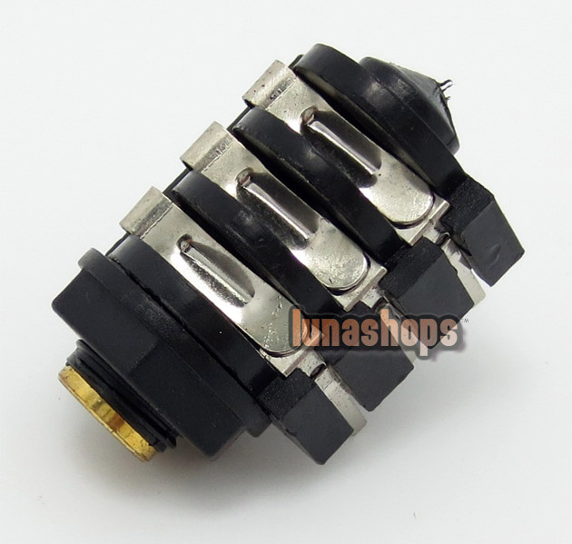 6.5mm Female DIY Soldering Plug Microphone Connector Stereo Adapter