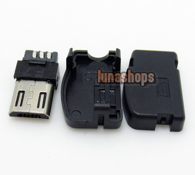 1pcs 90 degree Micro USB-2.0B Soldering Adapter Plug For Diy Custom Handmade LGZ-222