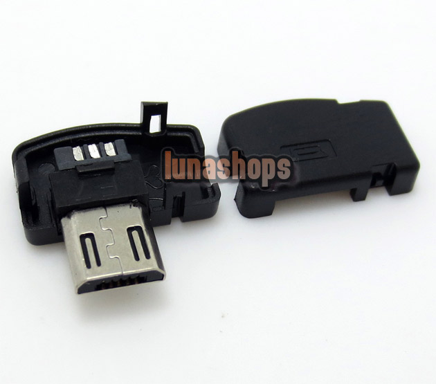 1pcs 90 degree Micro USB-2.0B Soldering Adapter Plug For Diy Custom Handmade LGZ-222
