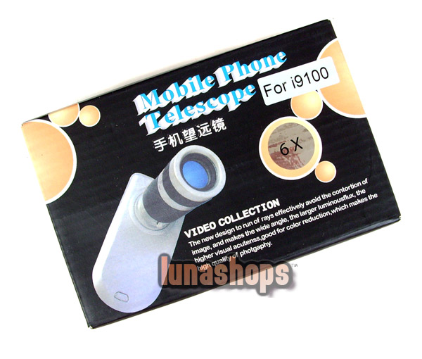 6X Zoom Mobile Phone Telescope with Crystal Case for Sumsung i9100
