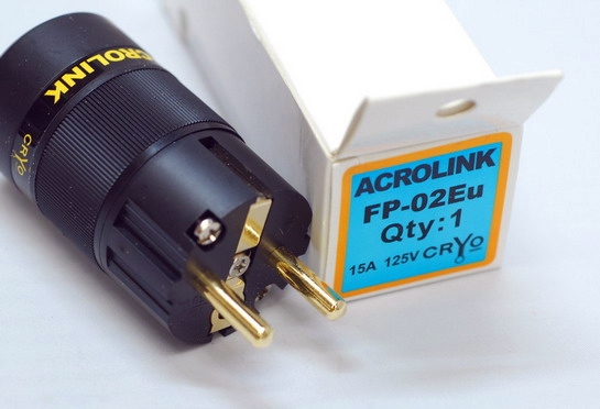 Acrolink refrigeration Series gold Plated FP-02Eu Speaker Cable Power Plug Adapter