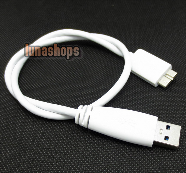 47cm White USB 3.0 Male Type A to Micro B Plug Super-Speed Cable Adapter Converter