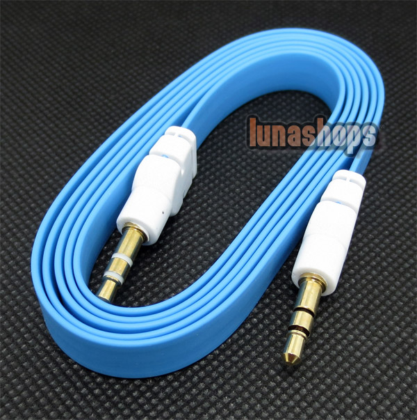8 Color for choosing 3.5mm male to Male Audio Cable 100cm long Noodle Version JD12