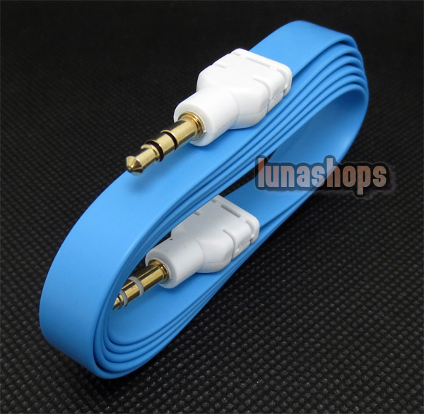 8 Color for choosing 3.5mm male to Male Audio Cable 100cm long Noodle Version JD12