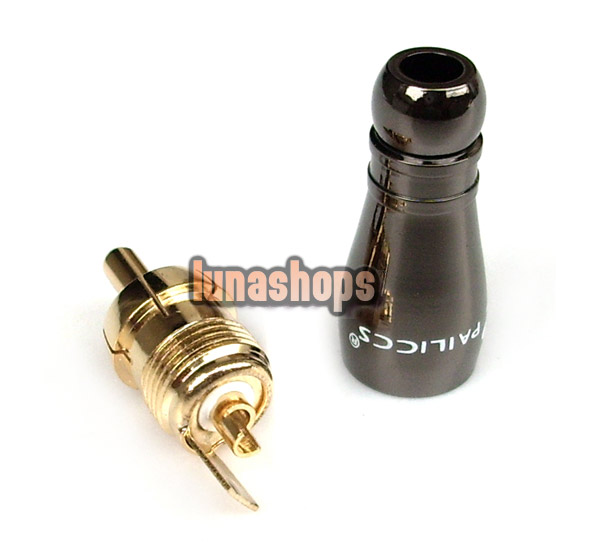 Bowling Shape Diameter 4.3mm Pailiccs Plug Audio Cable Connector RCA male adapter