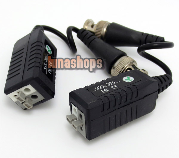 1 set Camera CCTV BNC Press-Fit Video Balun Transceiver Cable