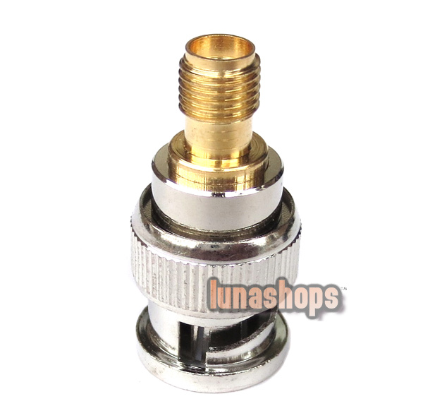 BNC Male to SMA Female plug coax connector adapter