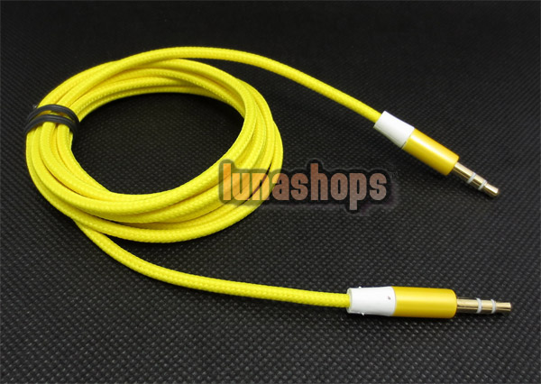 6 Color for choosing 3.5mm male to Male Audio Cable 150cm long Net Skin JD6