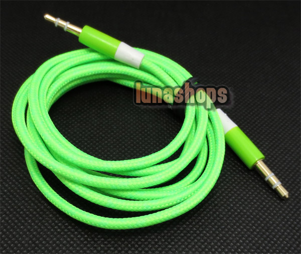 6 Color for choosing 3.5mm male to Male Audio Cable 150cm long Net Skin JD6