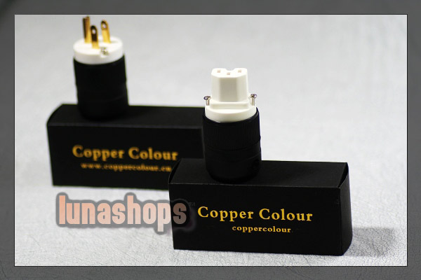Copper Colour CC US CUPRUM Red Copper + Gold Plated -126 Degree Freeze Power Plug kits