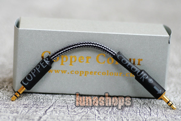 Copper Colour CC 8cs 3.5mm male to male Hifi Audio cable for HifiMan AMP DAC 10cm
