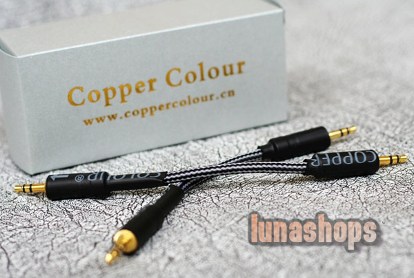 Copper Colour CC 8cs 3.5mm male to male Hifi Audio cable for HifiMan AMP DAC 10cm
