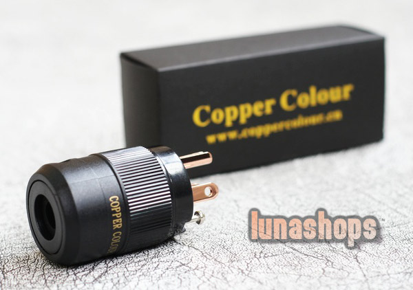 Copper Colour CC US OCC Single crystal copper -126 Freeze Power Plug Male+Female kits