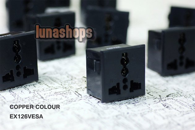 Copper Colour CC Phosphor bronze rhodium plated frozen universal power socket