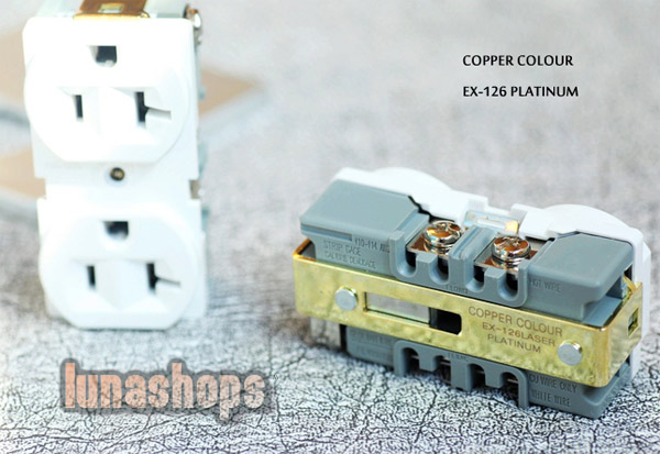 Copper Colour CC EX126-PLATINUM phosphor bronze+Platinum Plated Power Socket 20A