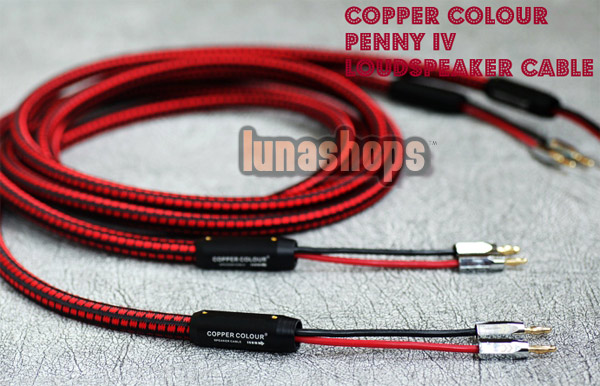 2.5m CopperColour CC Penny IV Speaker Cable PVC+CC Banana Plug 5N 4.88 OCC Copper