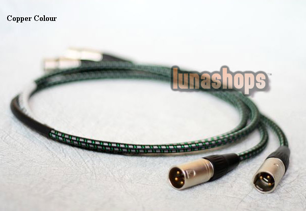 1m Copper Colour CC Fond XLR Speaker Cable + 1.8s Alloy