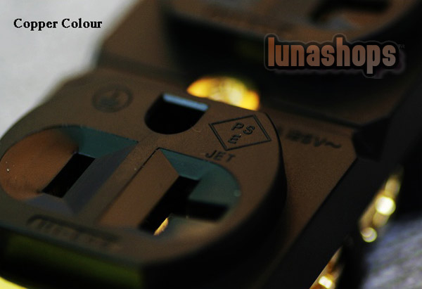 Copper Colour CC EX126HE Golden OFC Power Socket 20A 110-250V For Home Theater