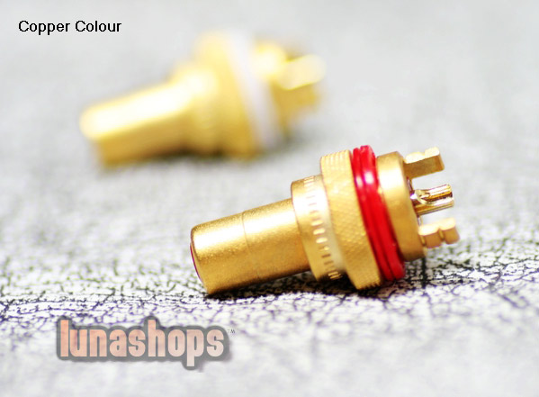 Copper Colour CC RCA Female Audio DIY Solder Adapter for 1pcs Red copper or gold