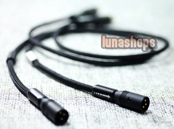 1m Copper Colour CC Whisper SE XLR Audio Cable 1.6 Square Alloy+1.6mm pure silverd