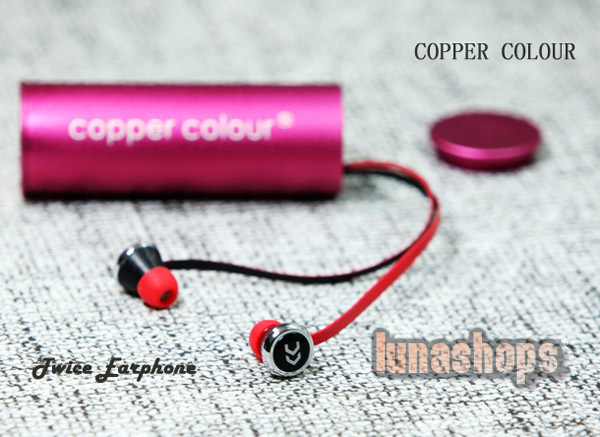 Copper Colour CC Twice Stereo in ear earphone Headset 
