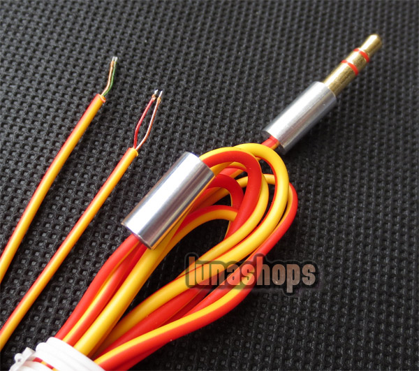 Universal Neutral Red Yellow Repair updated Cable for earphone Headset etc.