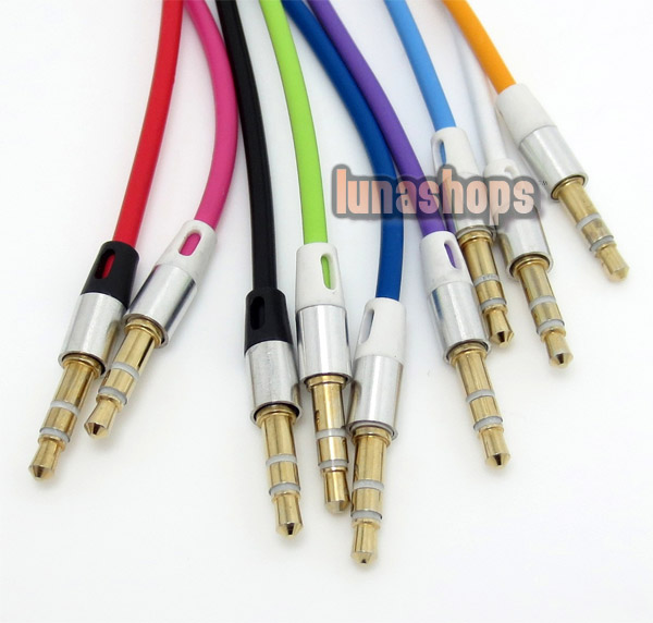 9 Color for choosing 3.5mm male to Male Audio Cable 100cm long Metal Version JD5