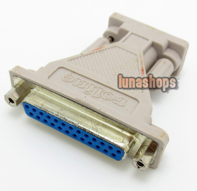 RS232 DB25 Female parallel 25 pin to DB9 9 pin Female Adapter Converter