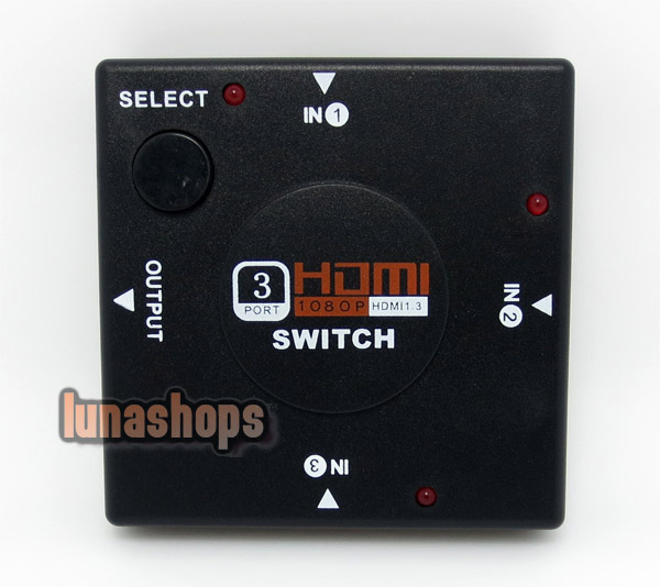 3 Port 1080P HDMI Switch Switcher Video Selector Hub Box 4 HDTV PS3 DV