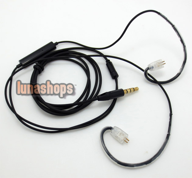 1.2m Handmade Cable + Remote For  Ultimate Ears UE TF10 SF3 SF5 5EB 5pro earphone Headphone Iphone/Samsung