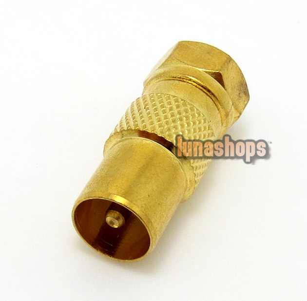 F Male to TV Male Antenna Connector Adaptor