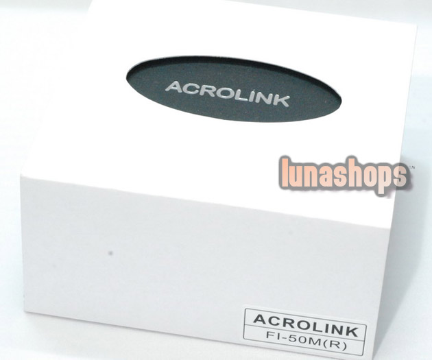 Acrolink FI-50M Carbon Shell + rhodium Plug Speaker Cable Power Male + Female Adapter 